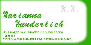 marianna wunderlich business card
